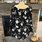Gibson  Black and White Floral Blouse Photo 3