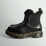 Dr. Martens 2976 Leonore Faux Fur Lined Leather Chelsea Boots in Dark Grey Atlas Photo 3