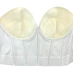 Dominique (44D) American VINTAGE 70's NOS White Long Line Strapless Bustier 1354 Size undefined Photo 3