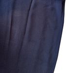 Stella McCartney  Silk Crepe De Chine High Neck Split Sleeve Dress Navy 38 US 8 Photo 14