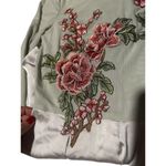 L'ATISTE NWT By Amy Size Small Silver Green Embroidered Floral Romper #K11-3 Photo 4