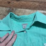 Carhartt | Women's Green Teal 100% Cotton Button Down Longsleeve Shirt Sz XS Photo 1