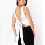 ZARA  Stain Tie Back White Top Women's Medium Photo 1