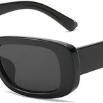 Rectangle Sunglasses for Women Men Trendy Retro Fashion Sunglasses UV 400 Protection Square Frame Photo 0