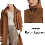 Lauren Ralph Lauren Womens Wool Blend Full Length Camel Coat Brown Size 12 Photo 1