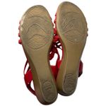 Naturalizer Red Strappy Slingback Wedge Sandals Women’s Size 8M Photo 6