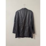 Vintage Denim & Co. Chocolate Brown Genuine Leather Blazer Jacket Size 1X Photo 1