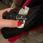 Lulus Lulu’s Black V Neck Dress with Lace Back and Slit Photo 3