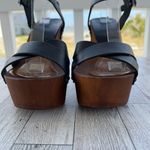 Morgan De Toi Platform Wedge Sandals Size 40/ US 10 Leather Nail Head Black Photo 1