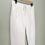 MOTHER Denim MOTHER The Lace Up Dazzler Ankle Chew Jeans Almost Innocent White Size 29 Photo 6