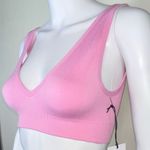 We Wore What  Solid V-Neck Bra Top in Pink Lilac Photo 2