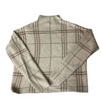 Tahari Women's Plaid Mock Neck Sweater Top Knit Long Sleeve Pullover Size M Photo 5