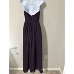 Bill Levkoff Strapless Chiffon Bridesmaid Dress Evening Gown Purple Size 4 Photo 3
