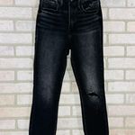 Good American  Good Waist Skinny Cropped Distressed Jeans in Black Size 25 Photo 5