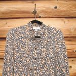 Nili Lotan Target Liberty Floral Blouse Button Front Shirt Long Sleeve Black Size XS Photo 4