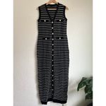 Commense Striped Metal Button Sleeveless Maxi Sweater Dress M NWT Size M Photo 2
