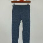 Pink Lily Textured Leopard Blue Leggings Size Medium Photo 0