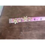 Vintage 90's Women's Chunky Silver Toned Pearly Floral Earrings Retro Preppy‎ White Photo 3