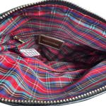 Shiraleah Chicago Tassel Clutch Black Purse Zipper Top Flap Front Faux Leather Photo 4