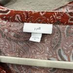 J.Jill Paisley Print Midi Dress Orange Size XL 3/4 Sleeve Boho Flowy Photo 4