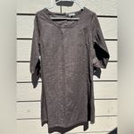 Garnet Hill Organic Cotton Jacquard Tie Sleeve Dobby Dress NWOT Size 6 Photo 2