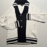 Brooks Brothers  Women Large Tennis V Neck Button Down Shawl‎ Cardigan Preppy Photo 0