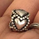 Pandora 2 Sterling Silver Hearts Charm Photo 3