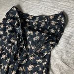 Topshop  Black Floral Ruffled Viscose A-Line Women's Skirt Size 10 EUC Preppy Photo 8