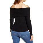 Leith NWOT  Black Off Shoulder Cozy Sweater Photo 1