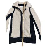Anthropologie Sparrow Boucle Knit Color Block Wool Blend Sweater Jacket Sz S Black Photo 5