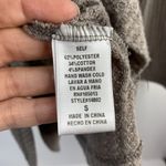 Andree by Unit  Sz S Blouse Embroidered Waffle Knit Tie Front Long Sleeve V-neck Photo 5