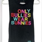 PETA2 Only Bullies Wear Bunnies distressed multicolor tank top Black Photo 0