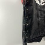 Yukon Jack Leather Lady Rider leather lace up side vest size XL Black Photo 2