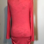 TIFFANY & GREY CORAL FITTED SLOUCH LONG SLEEVE LIGHTWEIGHT TOP SIZE MED Orange Photo 5