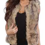 BB Dakota Faux Fur Vest – Fox Brown and Black | Size Small Photo 0