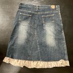 VINTAGE GROGGY DENIM SKIRT WITH RUFFLED HEM Size 28 Photo 2