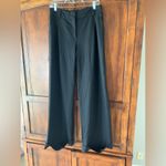 Piazza Sempione  | Wide Leg High Rise Trousers Black Wool Blend Italian 44 Photo 3