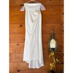 Lulus  Profound Glamour Ivory Pearl Off-the-Shoulder Tulip Maxi Dress Bridal XL Photo 2