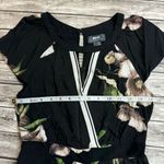 Maeve  by Anthropologie Womens Bergenia Cropped Jumpsuit 2 Black Pink Green White Photo 11