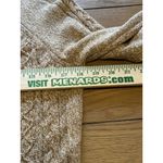 Lands' End  Oatmeal Brown Cable Knit Mock Neck Cardigan Sweater Size Small Preppy Photo 3