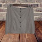 Giddy Up Glamour  M Western Snap Front Faux Suede Mini Skirt in Light Beige Photo 8