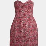 Liv Foster Strapless Floral Jacquard Mini Dress Pink Size 8 Photo 5