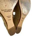 Ralph Lauren Purple Label Erin Espadrille Wedge Platform White Leather 37.5 Size 6.5 Photo 9