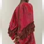 Farm Rio NWT  Pink Floral Glam Scarf Long Sleeve Maxi Dress Photo 4