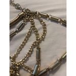 Vera Wang Silver Tone Multi Strand Chain Statement Necklace Rhinestone Accent Jewelry Photo 5