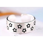 Boutique NEW Unisex 925‎ Sterling Star Adjustable Band Ring, Toe Ring, Pinky Ring Photo 4