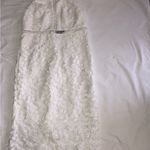 Bardot  The Gemma Lace Dress Size M Halter Floral Aritzia White Cut Out Sheer Photo 7