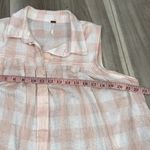 Free People  hey there sunrise plaid button down shirt size medium Photo 6