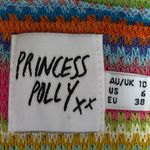 Princess Polly  Women's Multicolor Rainbow Striped Lace Up Sutton Crop Top Size 6 Photo 4