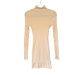 Free People Beach Ivory/Cream Around The Town Ribbed Dress, Sz M Photo 2